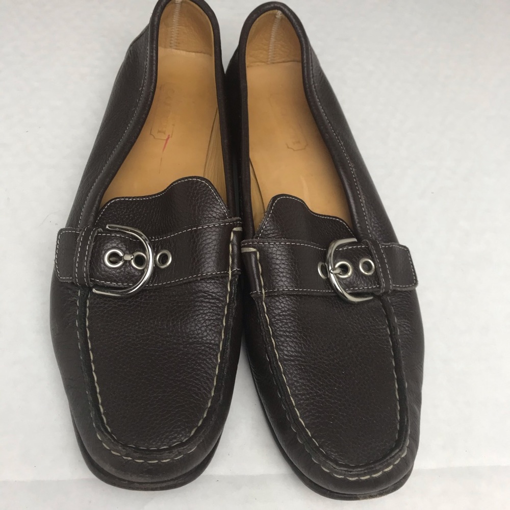 Coach | Brown Loafers w Silver Buckle | Sz 8